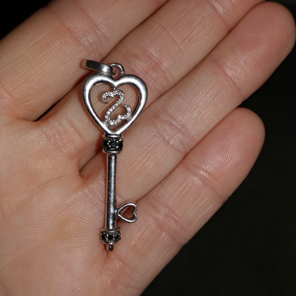 Open Heart Key Necklace